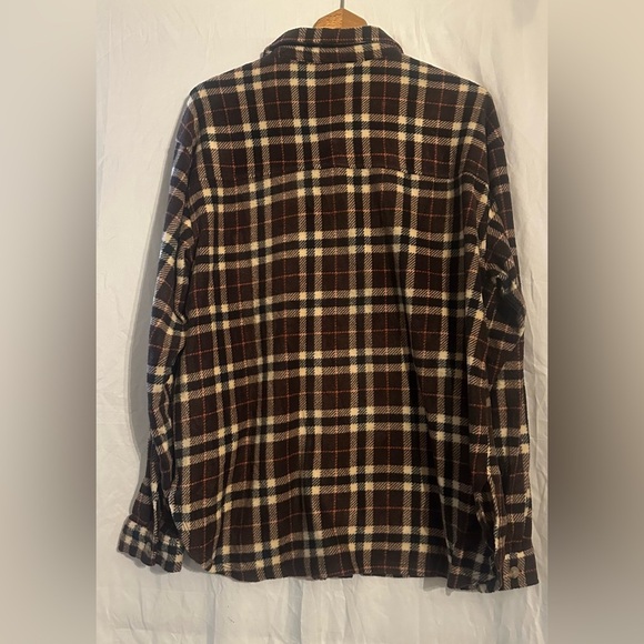 Rue21 Women’s Brown/Cream Button Down Plaid Shirt Front Pockets size XL NWT - Picture 5 of 12